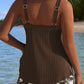 Two-Piece Striped Tankini Swimsuit