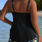Two-Piece Striped Tankini Swimsuit
