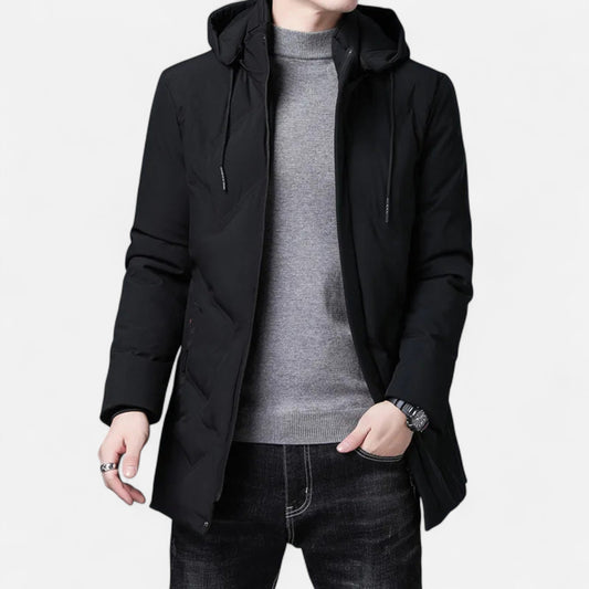 Men's Classic Hooded Cotton-Blend Parka