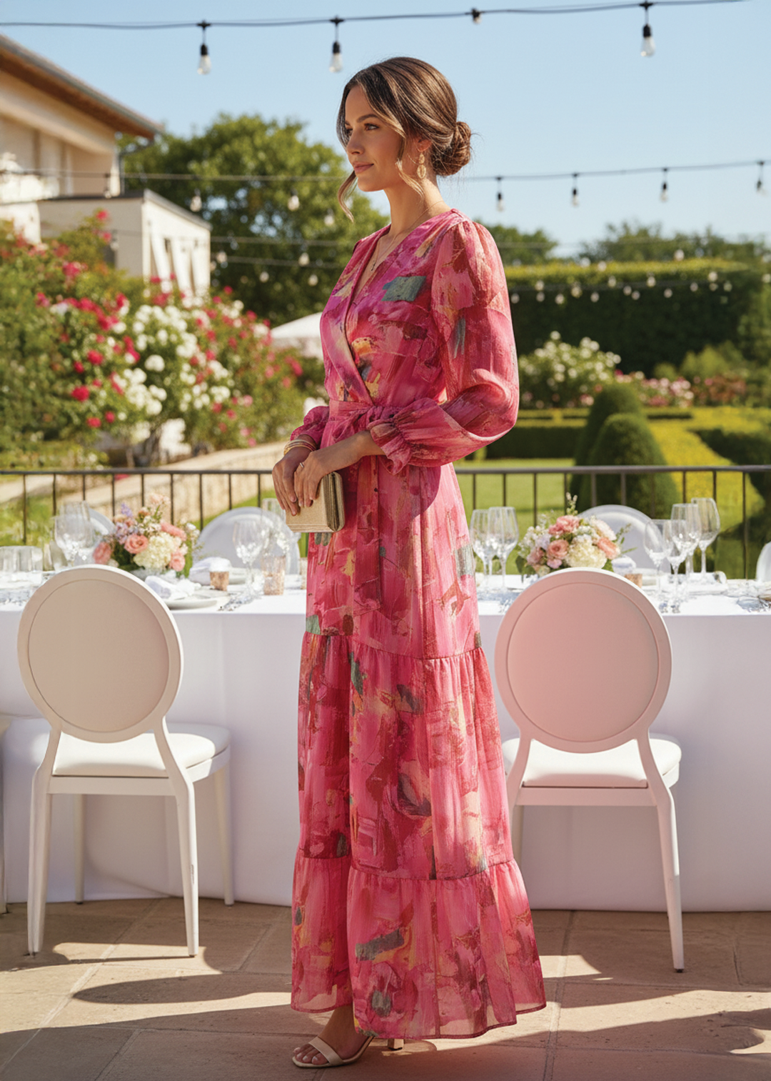 Maria - Wrap Tiered Maxi Dress - Samberule