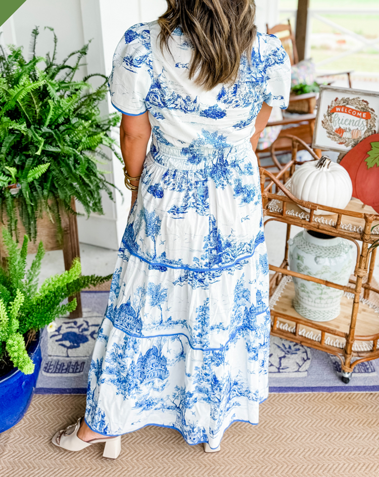 Nova - Toile Print Maxi Dress - Samberule