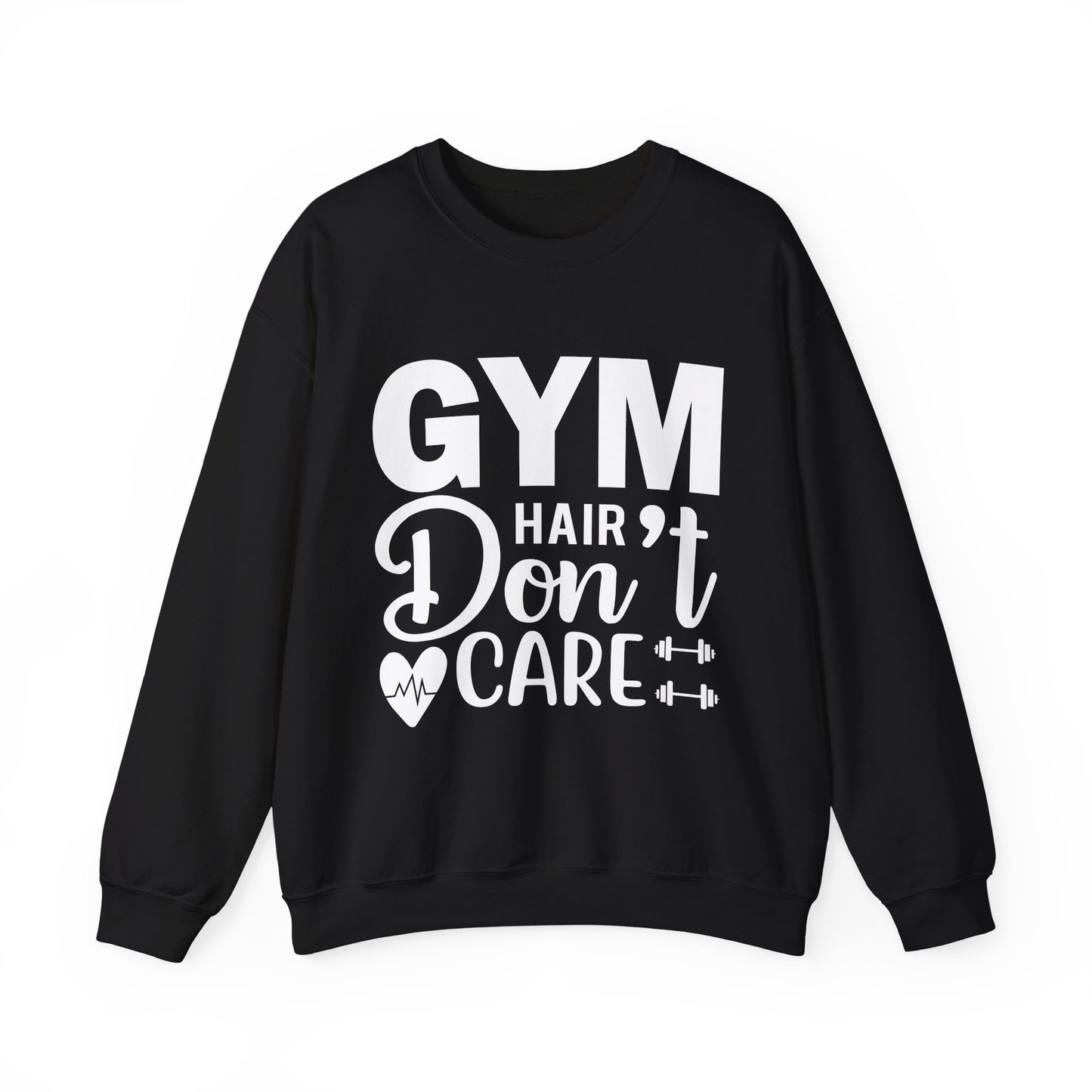 Gym Hair Don't Care Gym Crewneck Sweatshirt