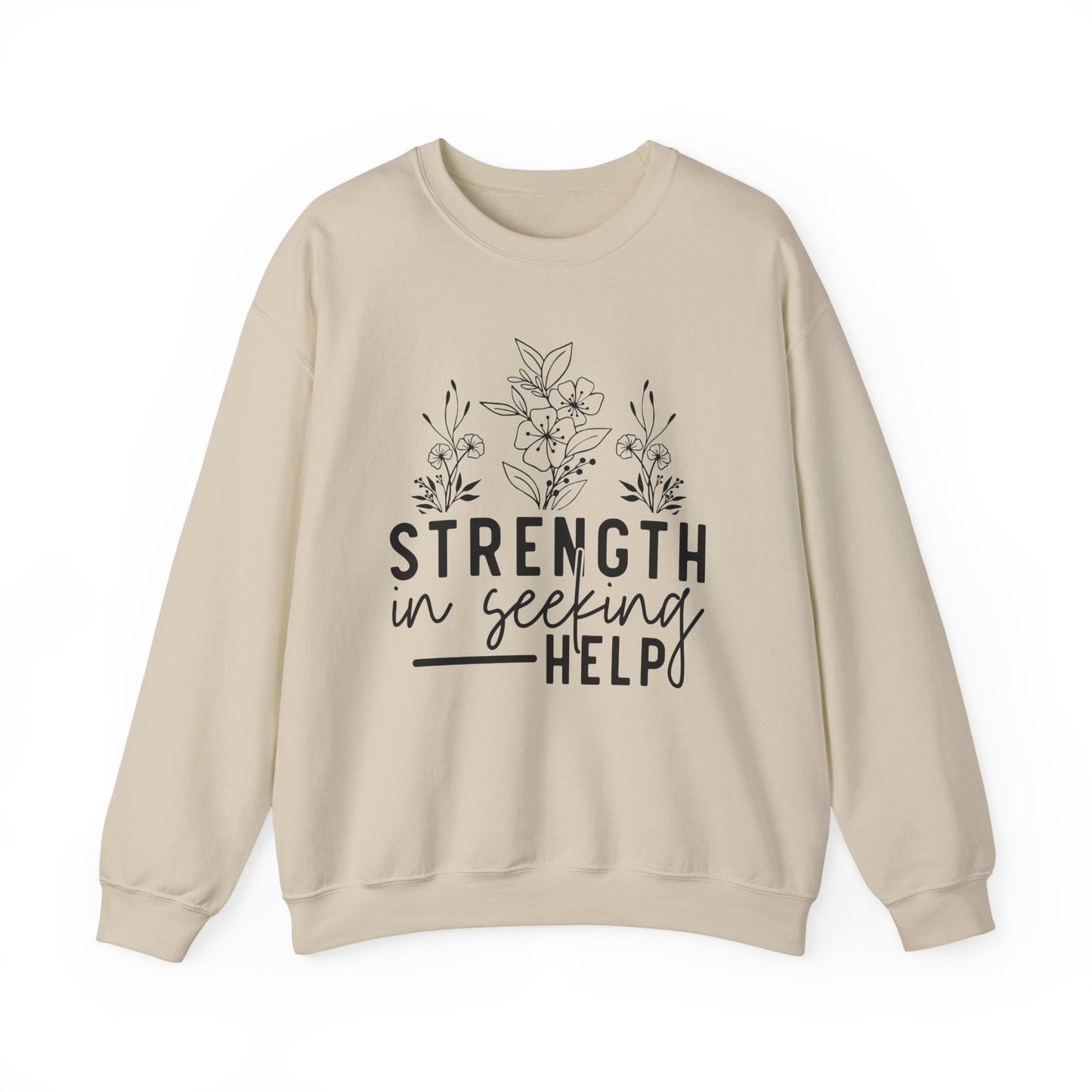 Floral Strength Mental Health Crewneck Sweatshirt