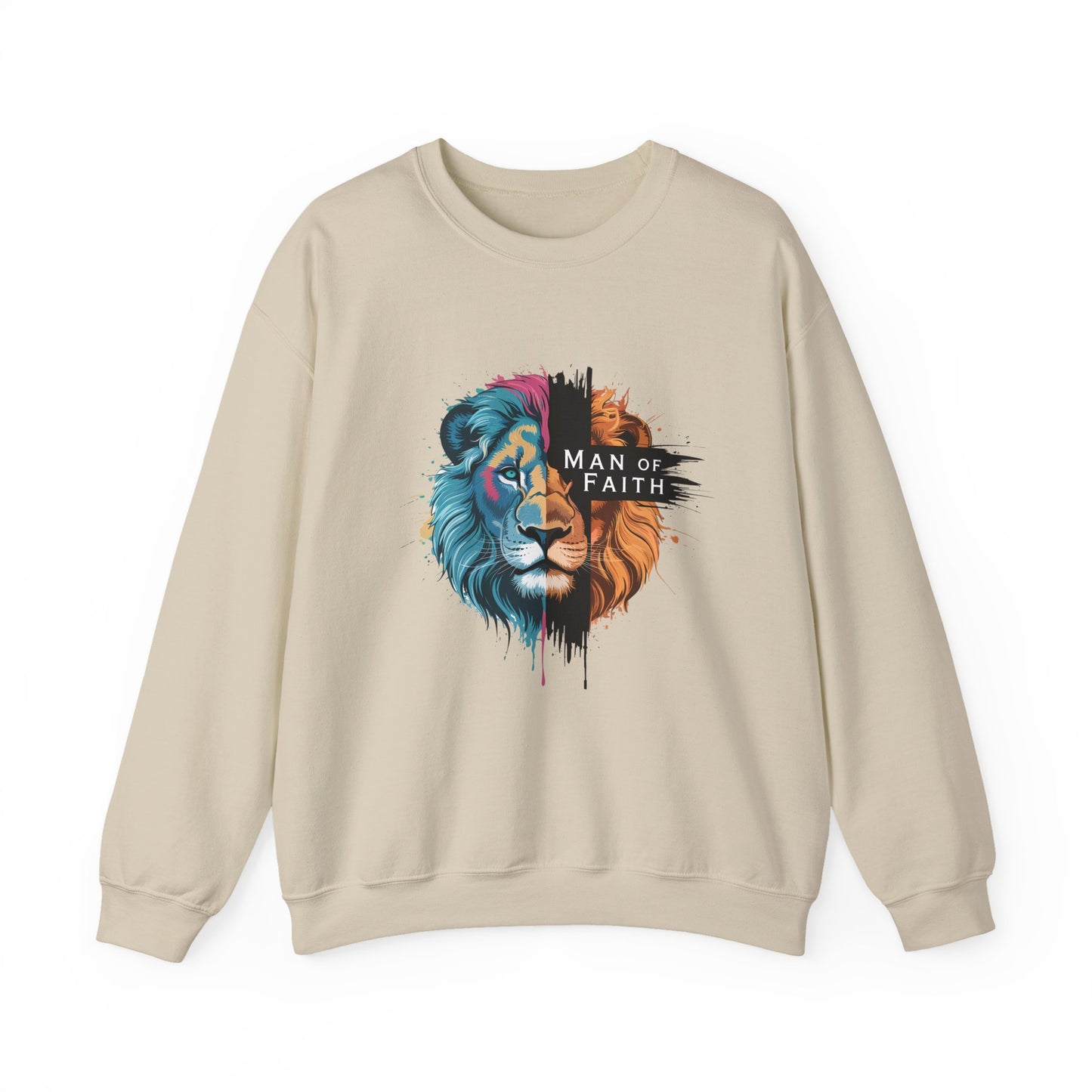 Men Of Faith Bold Lion Faith Crewneck Sweatshirt