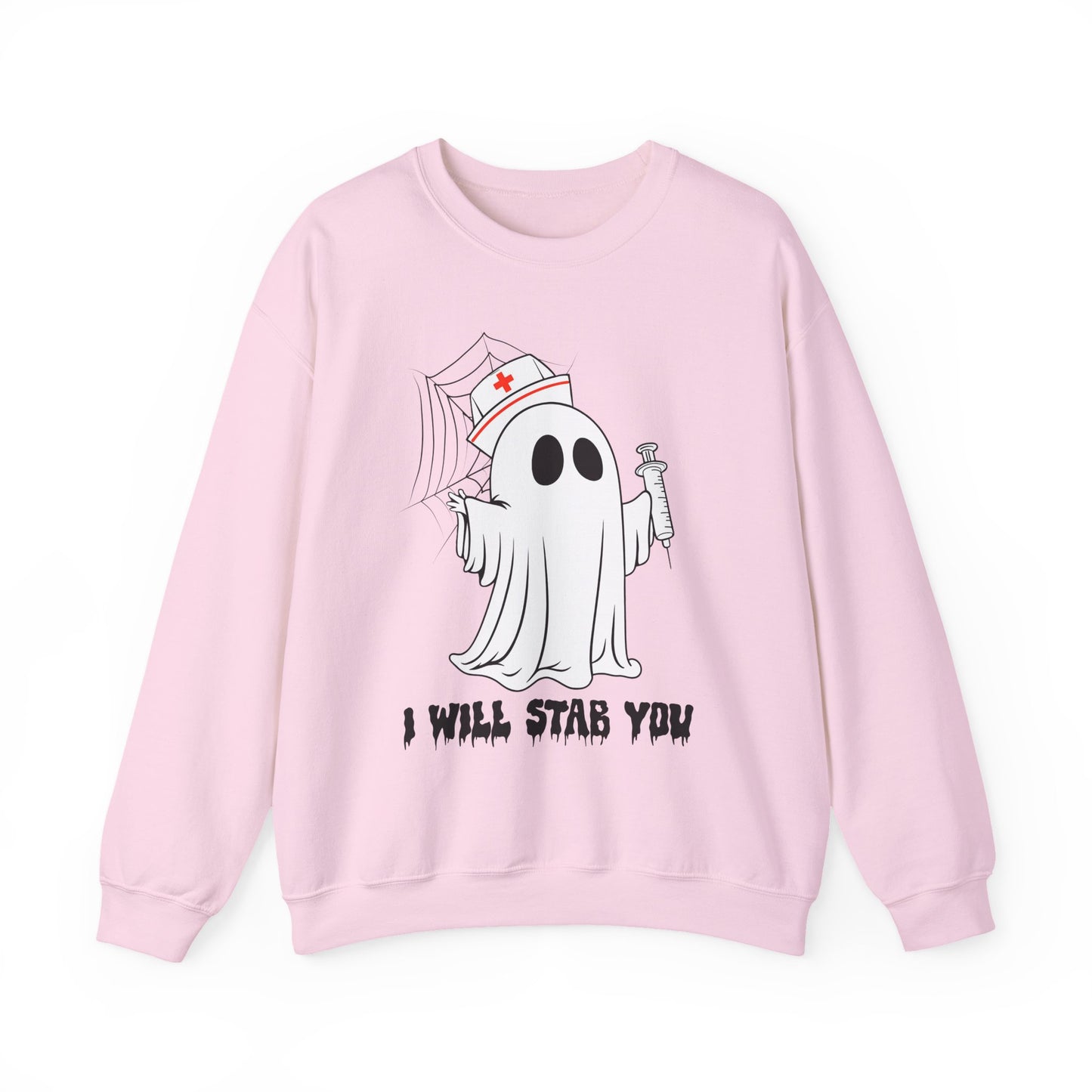 Playful Ghost Nurse Halloween Crewneck Sweatshirt - Samberule