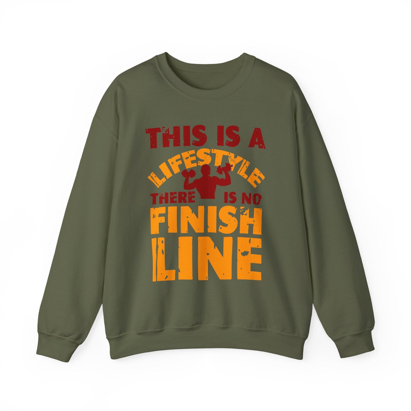 This Is A LifeStyle There Is No Finish Line Gym Crewneck Sweatshirt
