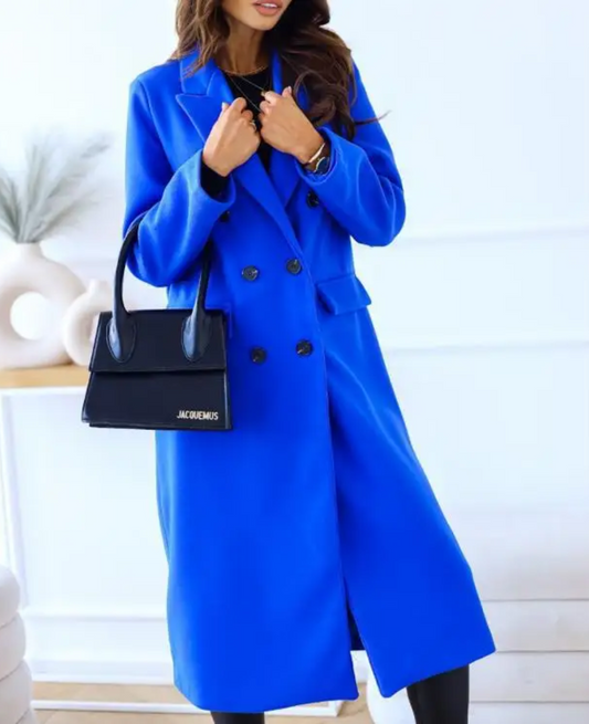 Lorena | Long Trench Coat – Elegant Winter Staple
