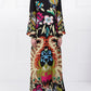 Peacock Printed Maxi Dress