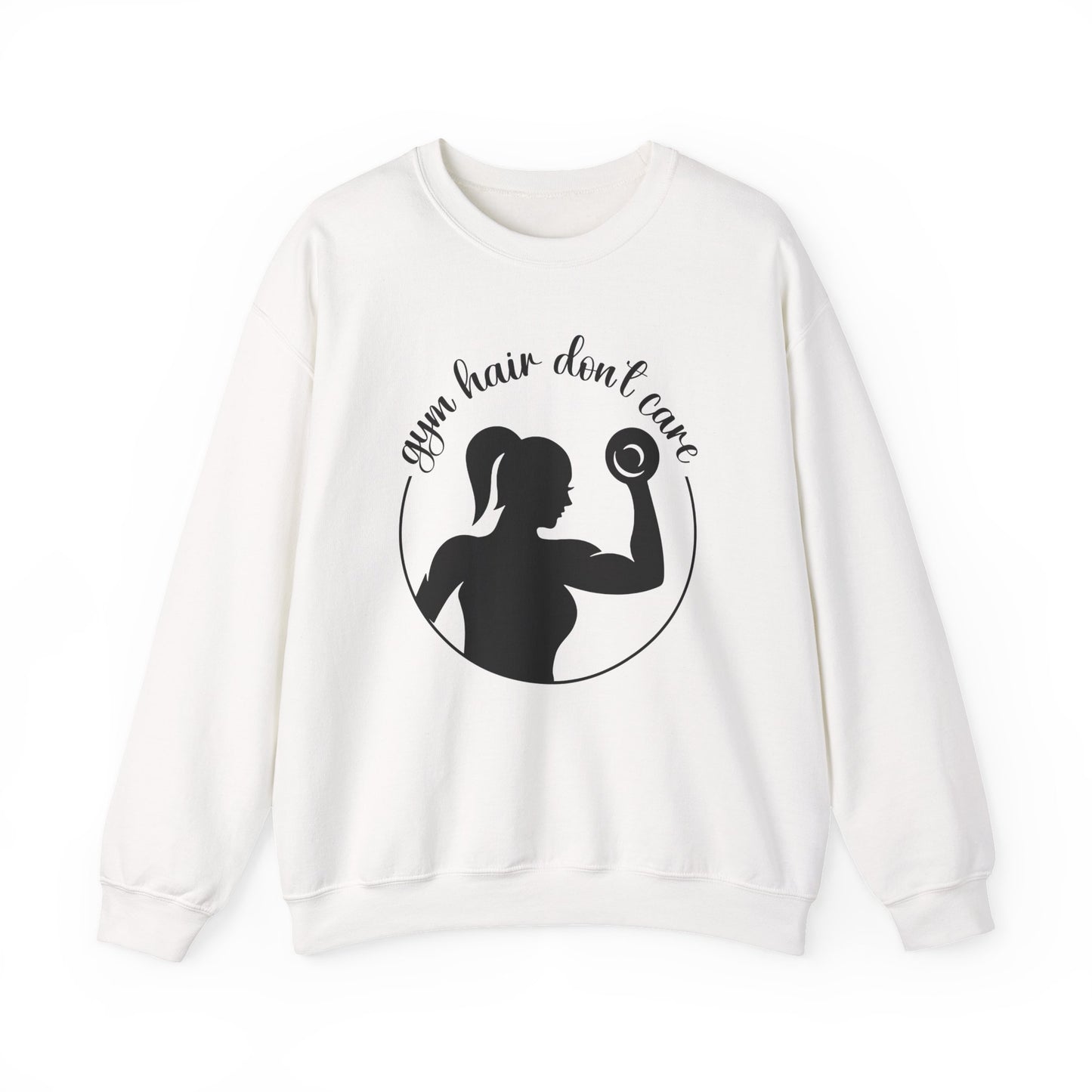 Gym Hair Don't Care Gym Crewneck Sweatshirt