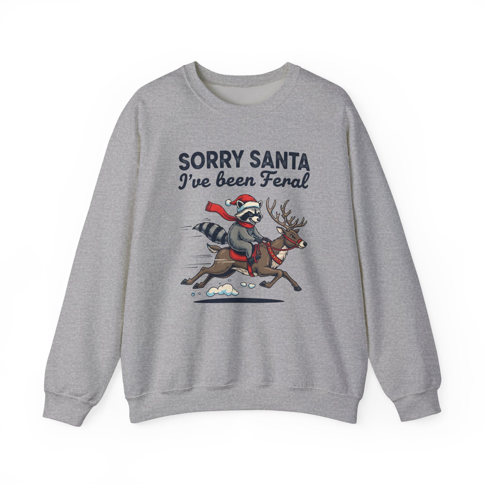 Sorry Santa I've Been Feral Christmas Crewneck Sweatshirt - Samberule