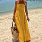 Off Shoulder Smocked Bust Vacation Maxi Dress