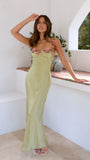Caroline | Floral Strap Slim Maxi Dress