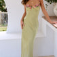 Caroline | Floral Strap Slim Maxi Dress