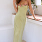 Caroline | Floral Strap Slim Maxi Dress