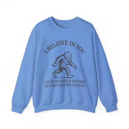 Bigfoot Believe Sarcasm Crewneck Sweatshirt
