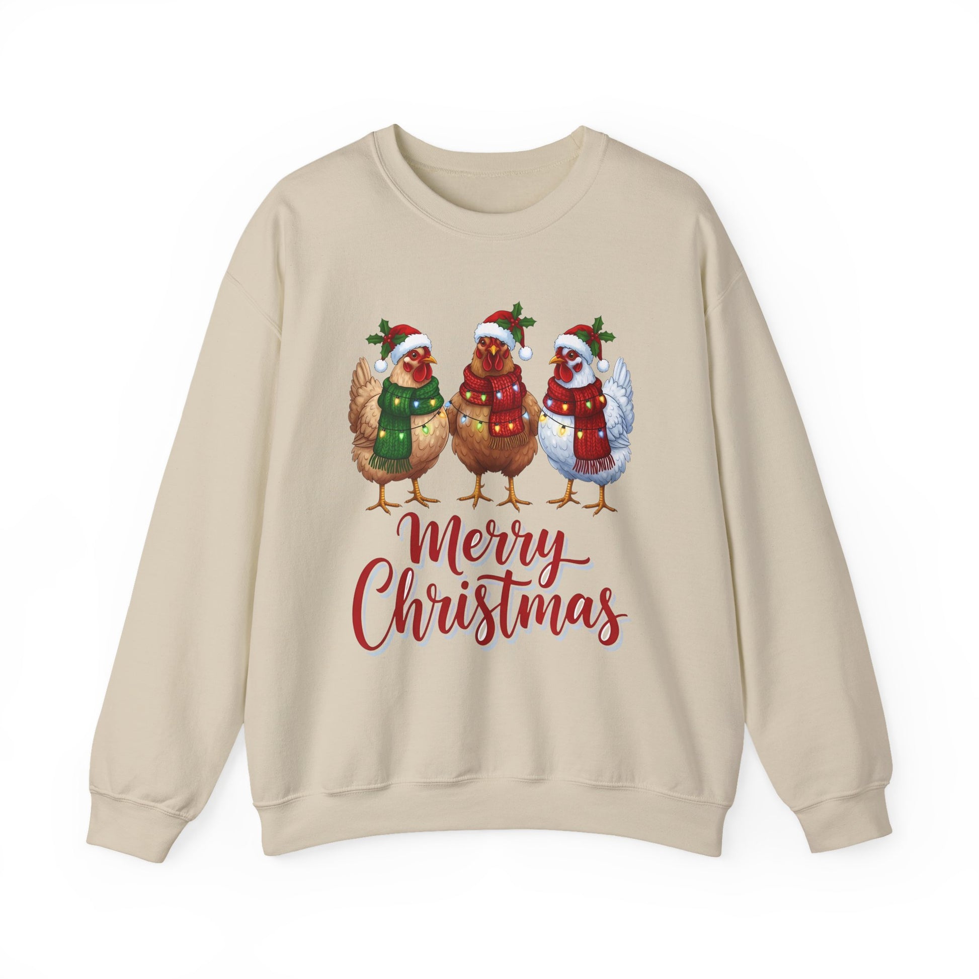 Chickens Merry Christmas Crewneck Sweatshirt - Samberule
