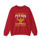 It's Hard To Beat A Person Who Never Gives Up Gym Crewneck Sweatshirt