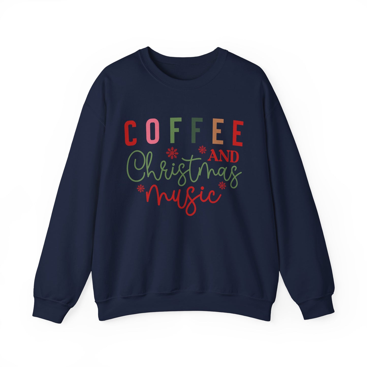 Coffee and Christmas Music Christmas Crewneck Sweatshirt