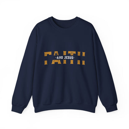 "Faith and Jesus" Faith Crewneck Sweatshirt