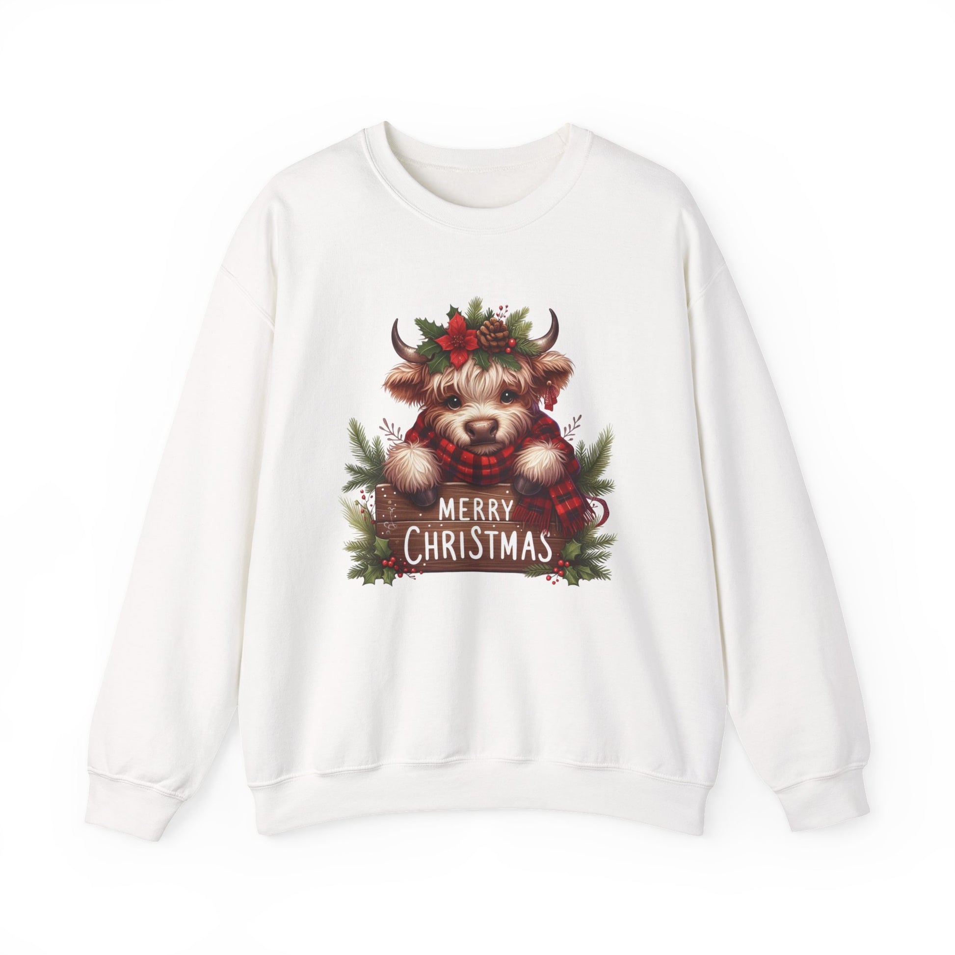 Merry Christmas Cow Christmas Sweatshirt Crewneck - Samberule