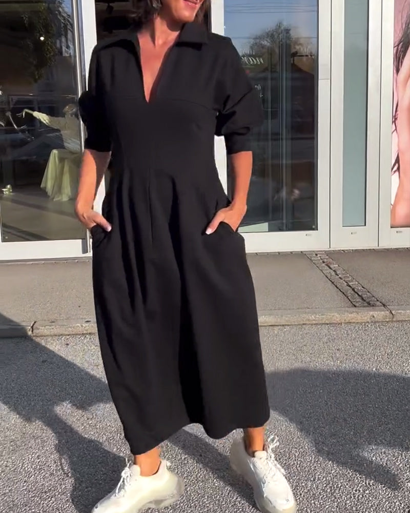 Hailey - Collared Midi Dress - Samberule