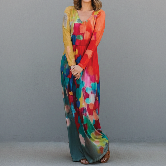 Brenda - V-Neck Midi Dress - Samberule