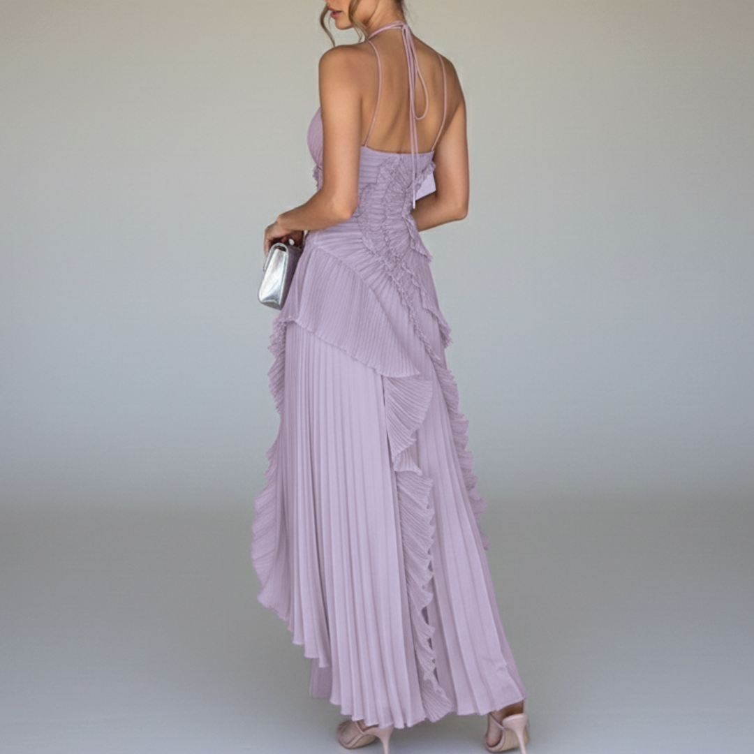 Avery - Asymmetric Pleated Dress - Samberule