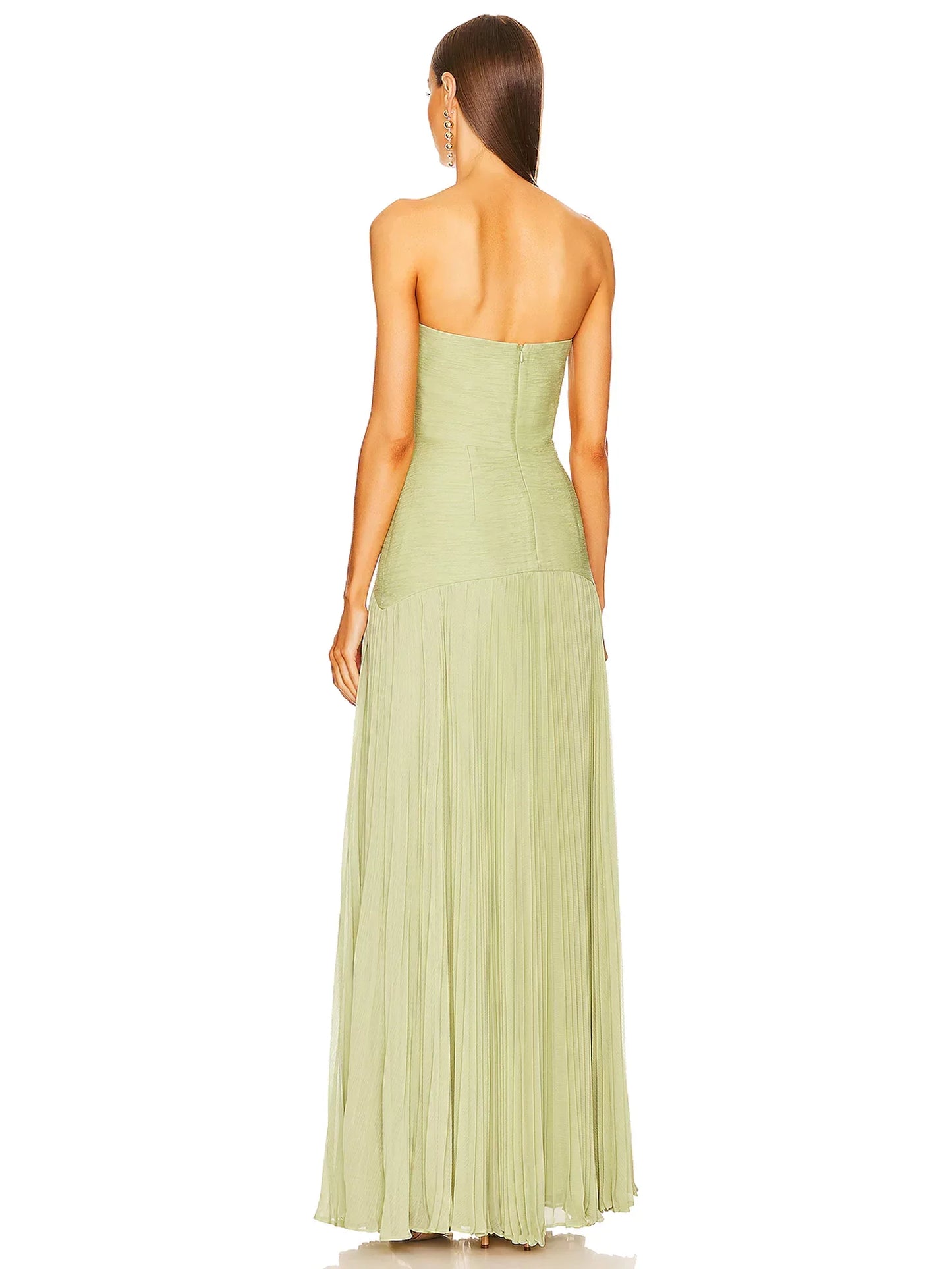 Ruby - Strapless Pleated Maxi Dress - Samberule