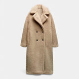 Women’s Long Winter Coat with Turn-Down Collar - Samberule