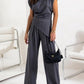 Lrregular Sleeveless Casual Two-piece Set