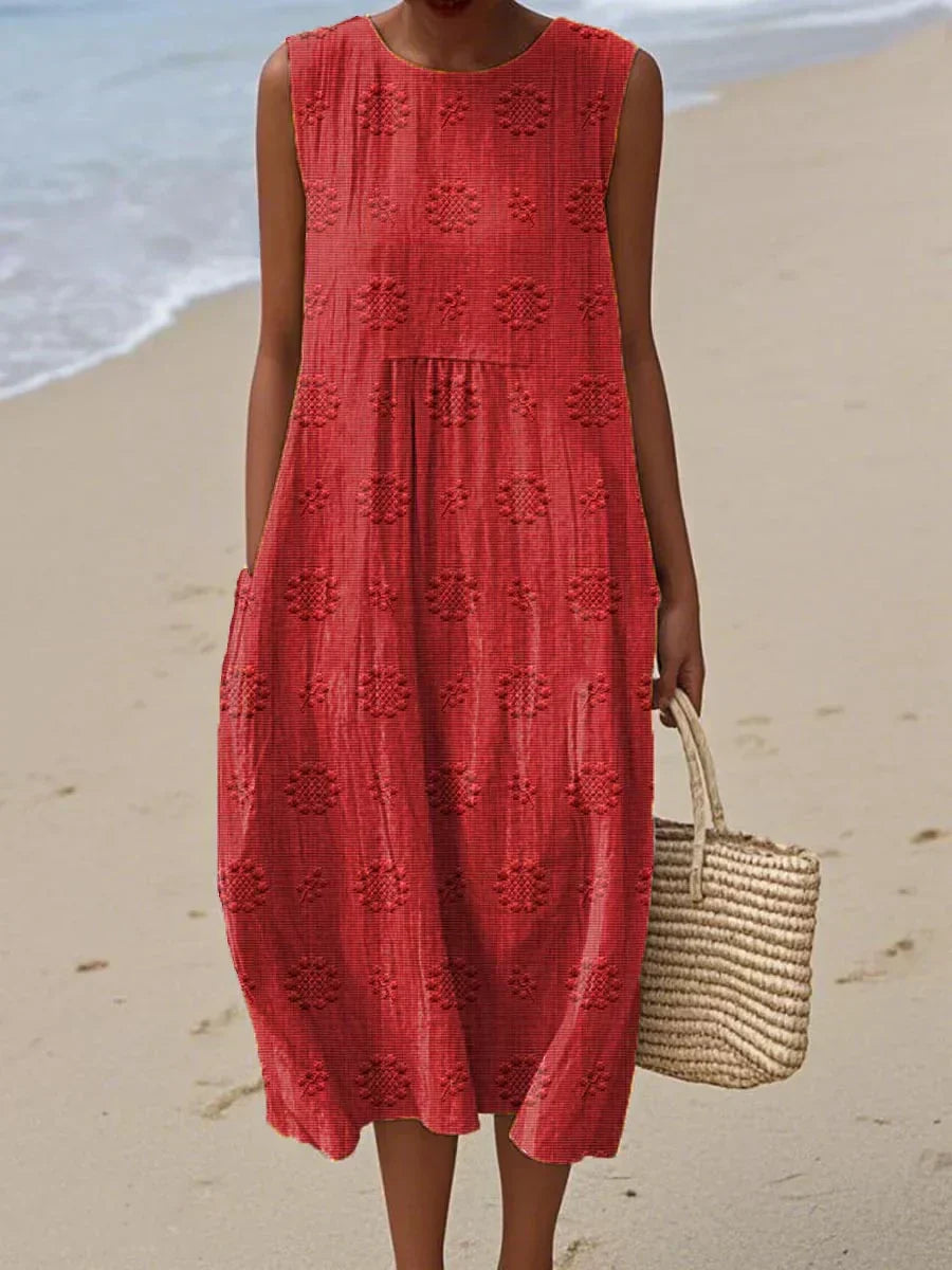 Olivia – Printed Midi Dress - Samberule