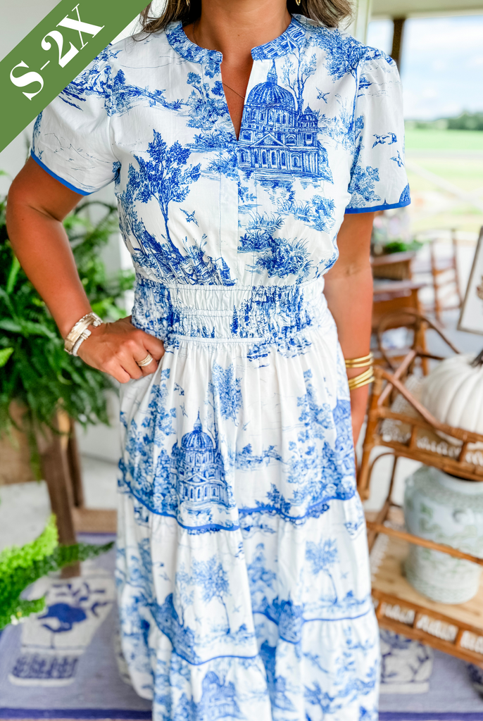 Nova - Toile Print Maxi Dress - Samberule