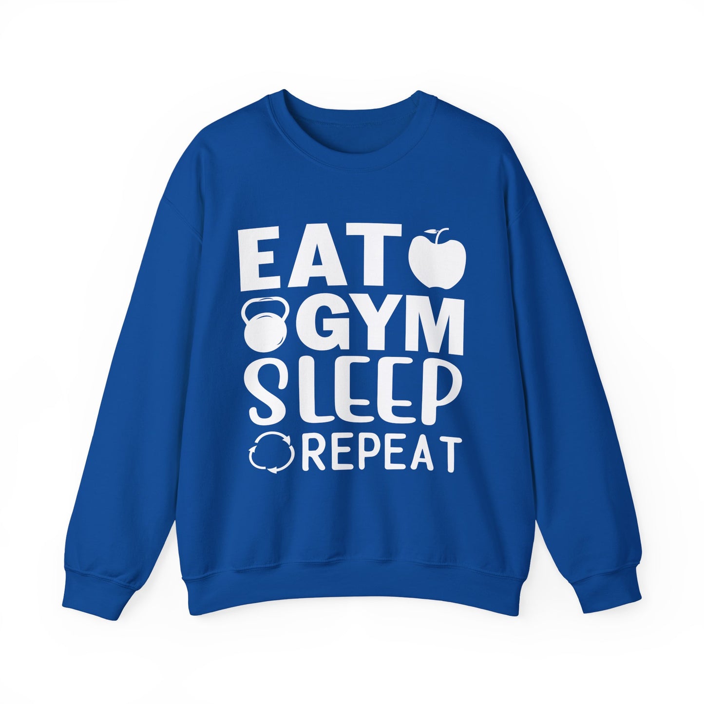 Gym Life Eat Gym Sleep Repeat Gym Crewneck Sweatshirt