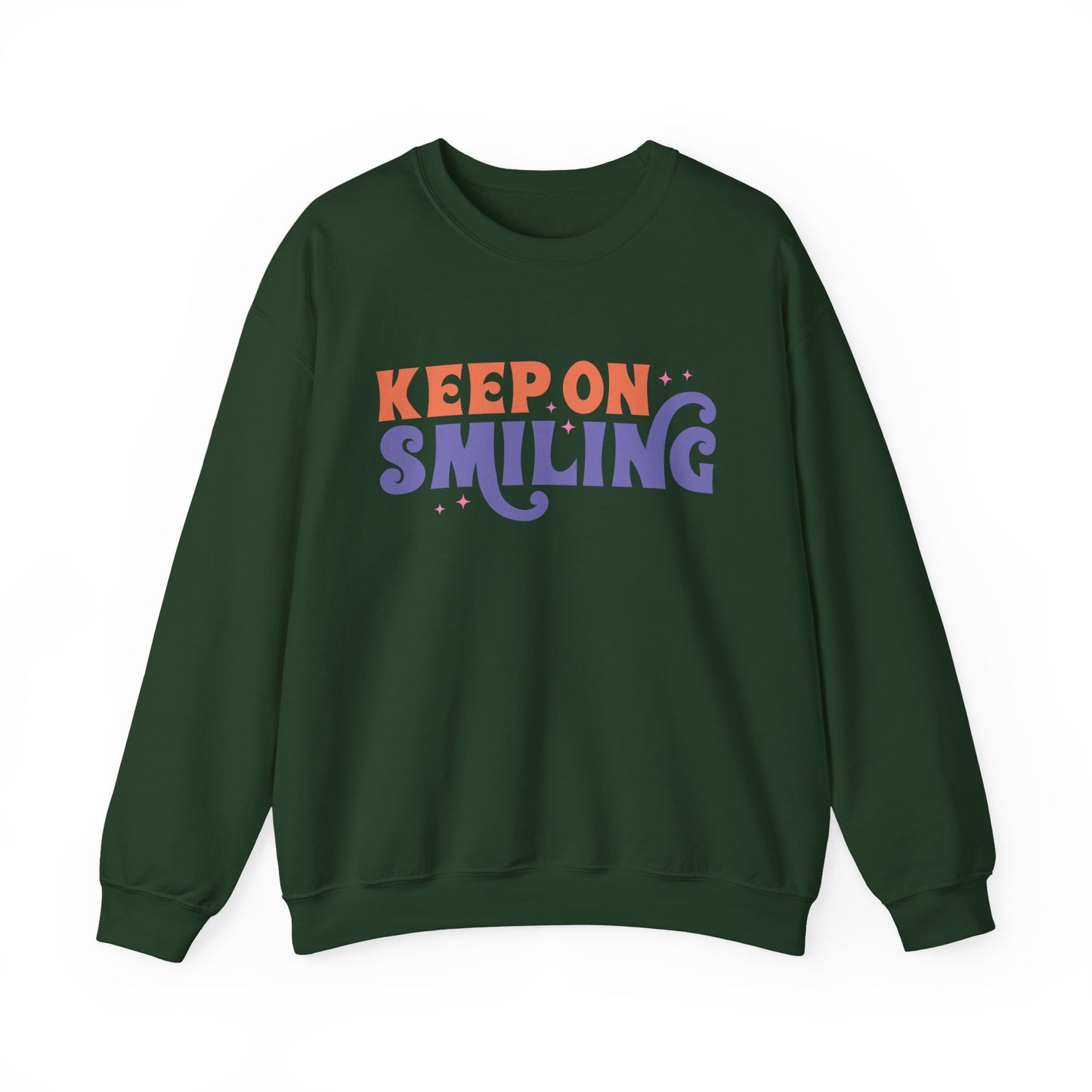 Keep On Smiling Motivational Crewneck Sweatshirt