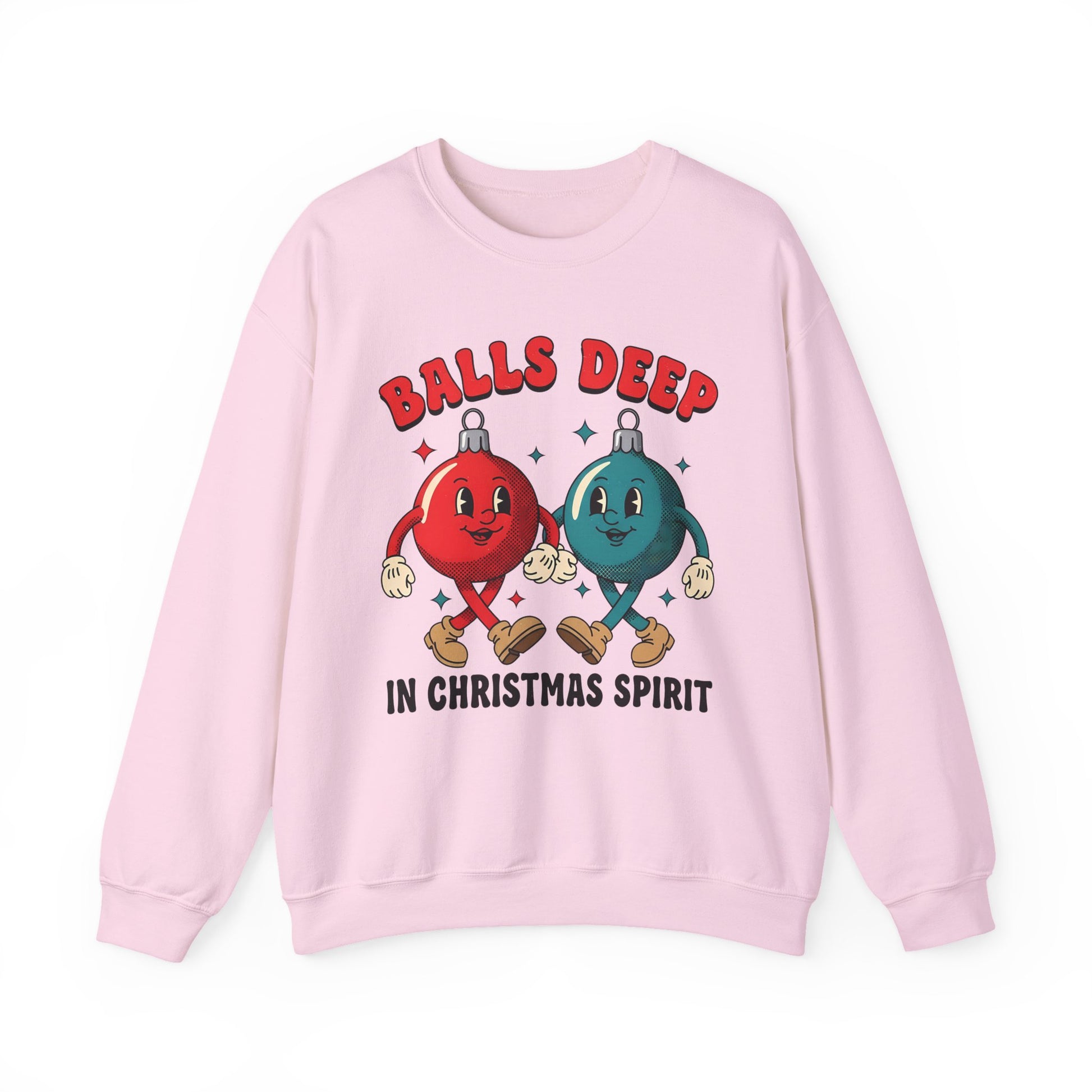 Balls Deep in Spirit Christmas Crewneck Sweatshirt - Samberule