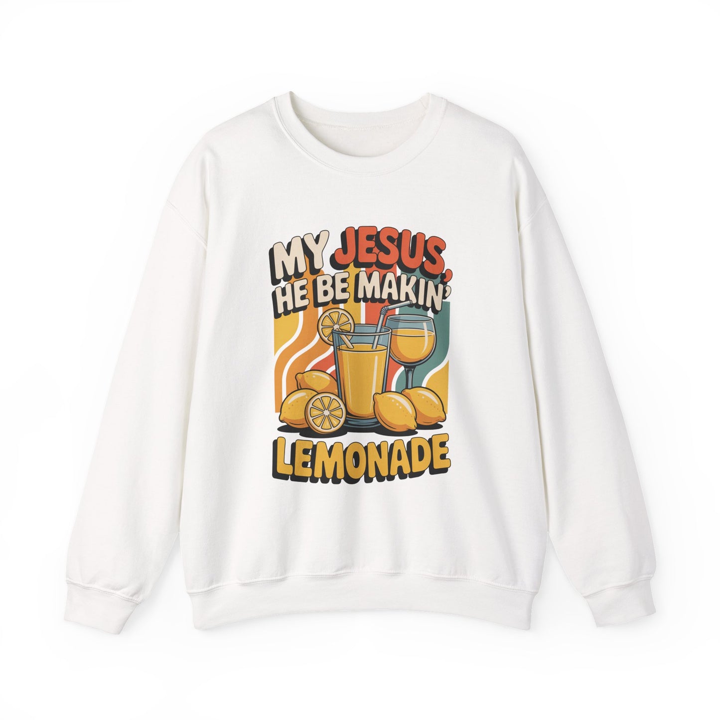 Cheerful Jesus Lemonade Faith Crewneck Sweatshirt