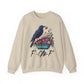 Vintage Raven Floral Halloween Crewneck Sweatshirt - Samberule