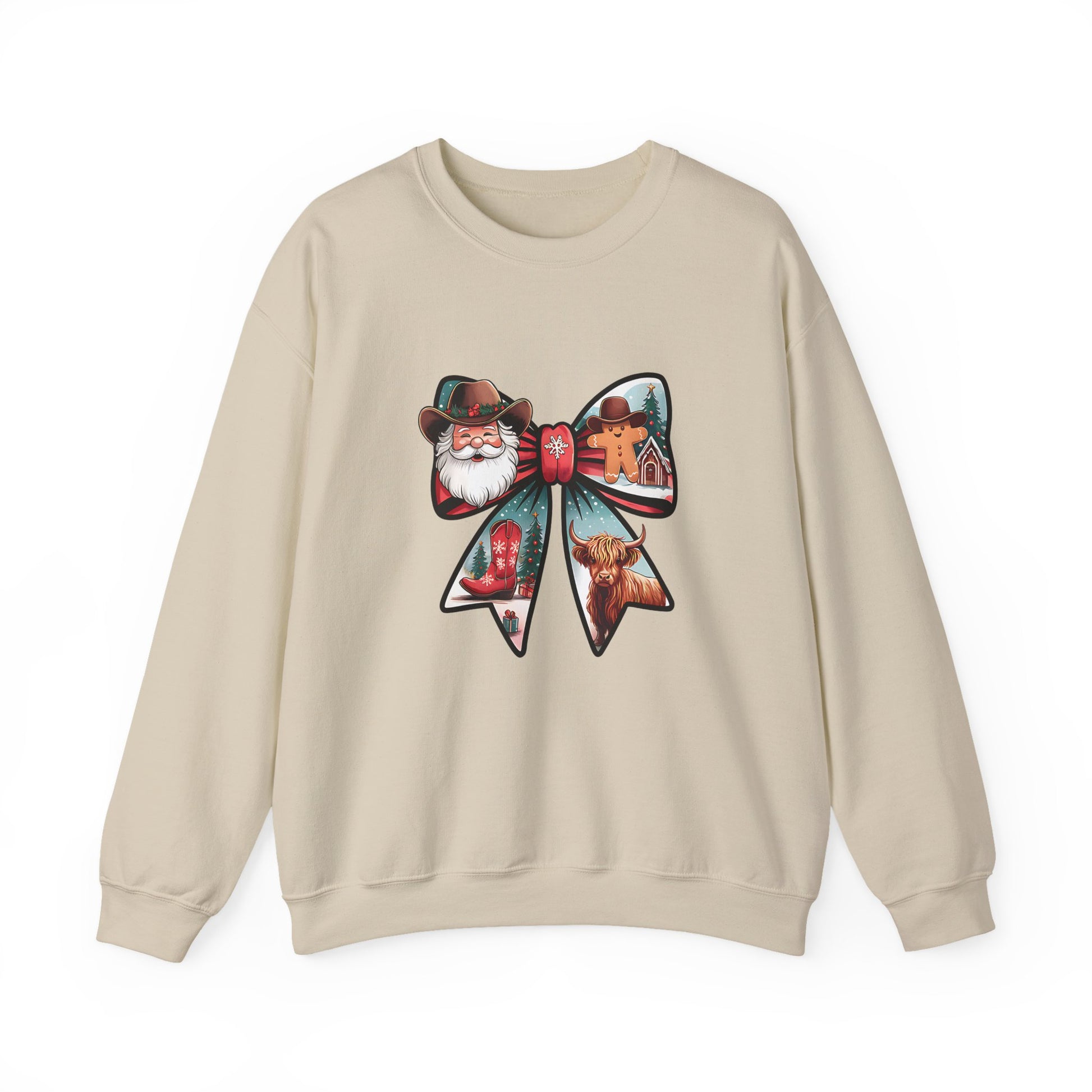 Santa Bow Christmas Crewneck Sweatshirt - Samberule