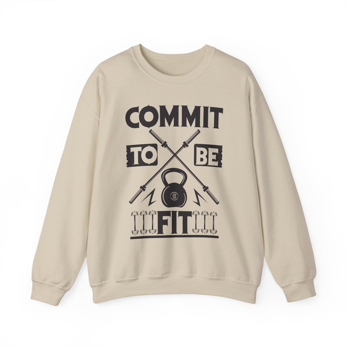 Commit To Be Fit Gym Crewneck Sweatshirt