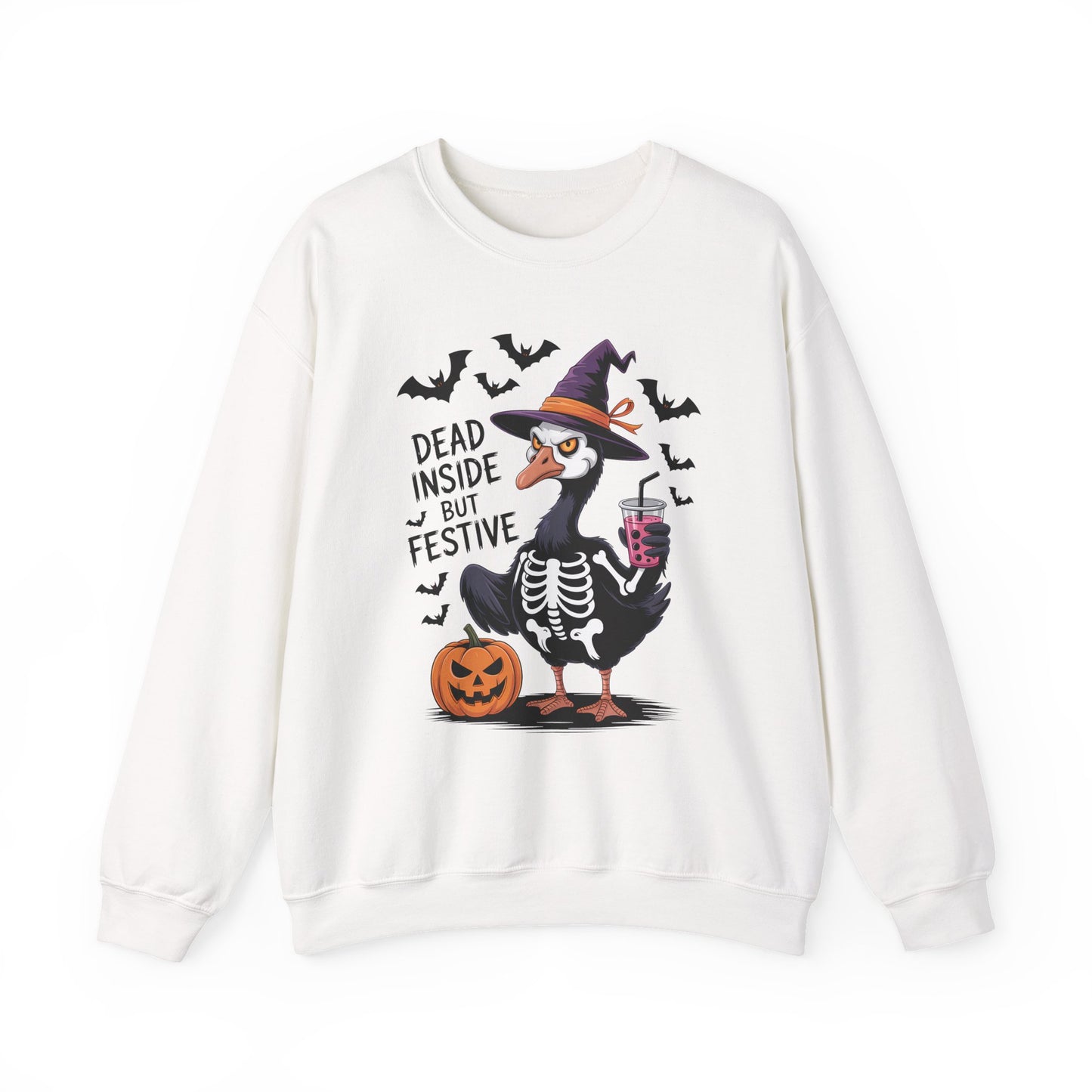Grumpy Festive Goose Halloween Crewneck Sweatshirt - Samberule