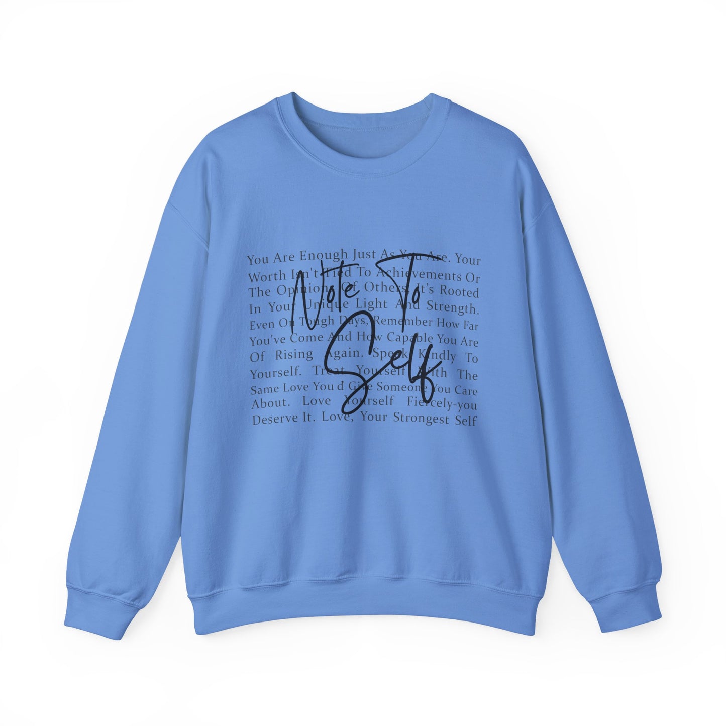 Inspirational Note Self-Love Mental Health Crewneck Sweatshirt