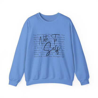 Inspirational Note Self-Love Mental Health Crewneck Sweatshirt