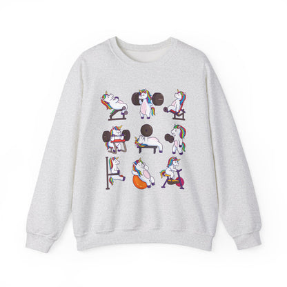 Unicorn Fitness Gym Crewneck Sweatshirt