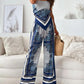 Stylish Printed Lace-Up Vest & Pants Two-Piece Set
