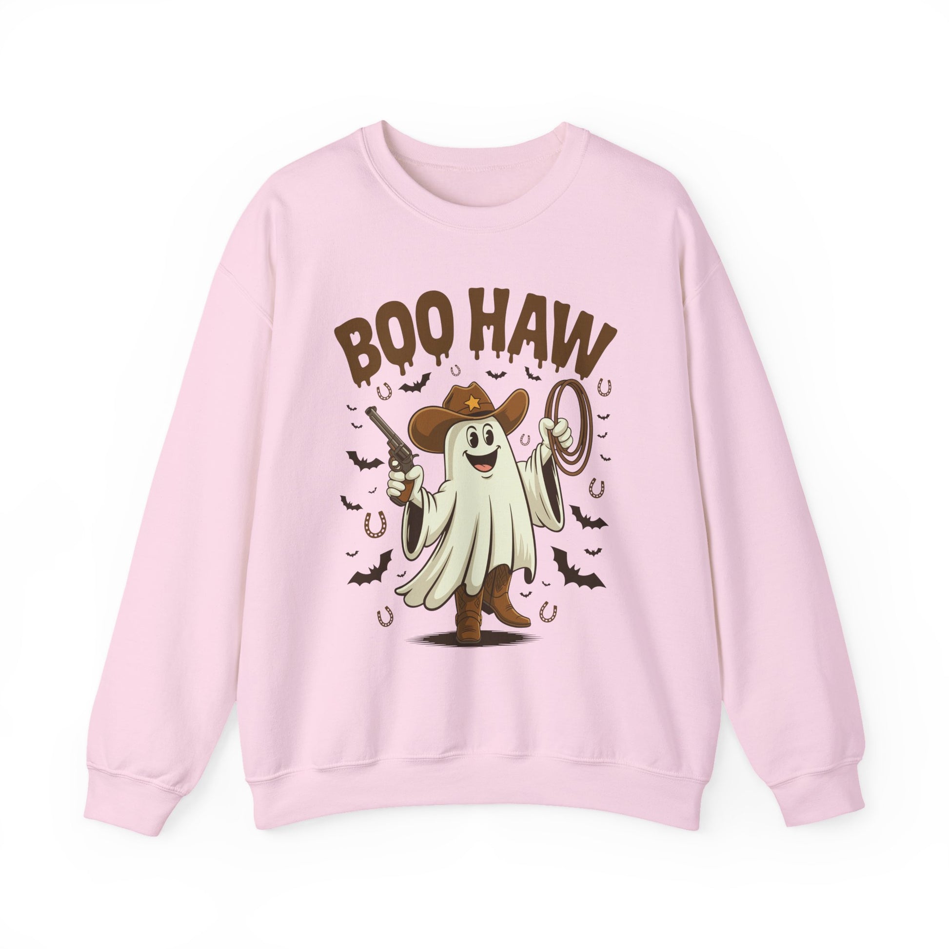 Boo Haw Ghost Halloween Crewneck Sweatshirt - Samberule