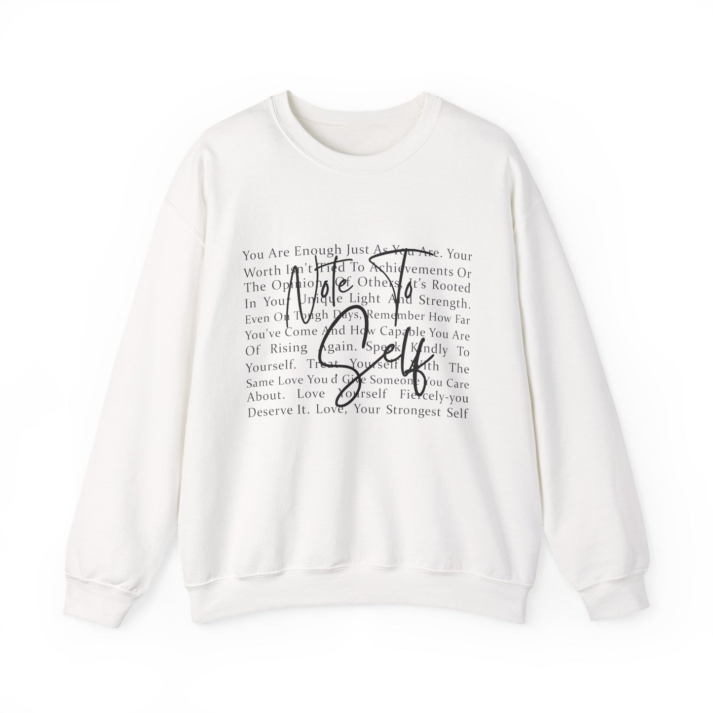 Inspirational Note Self-Love Mental Health Crewneck Sweatshirt