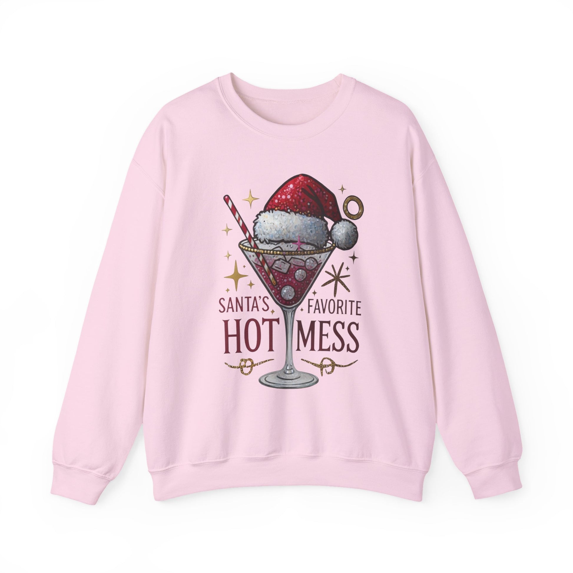 Santa's Favorite Hot Mess Christmas Crewneck Sweatshirt - Samberule