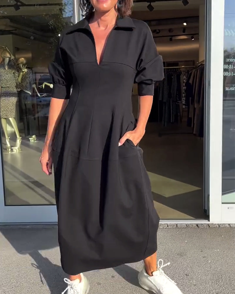Hailey - Collared Midi Dress - Samberule