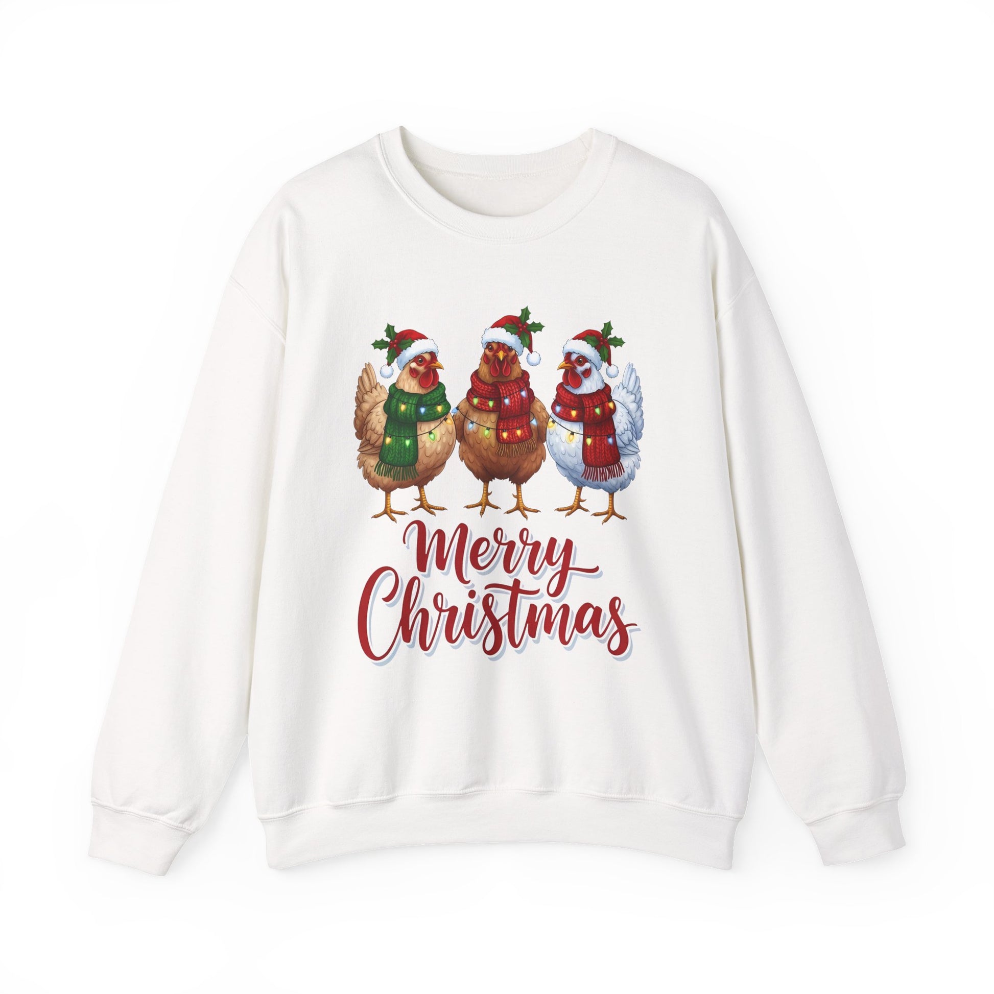 Chickens Merry Christmas Crewneck Sweatshirt - Samberule