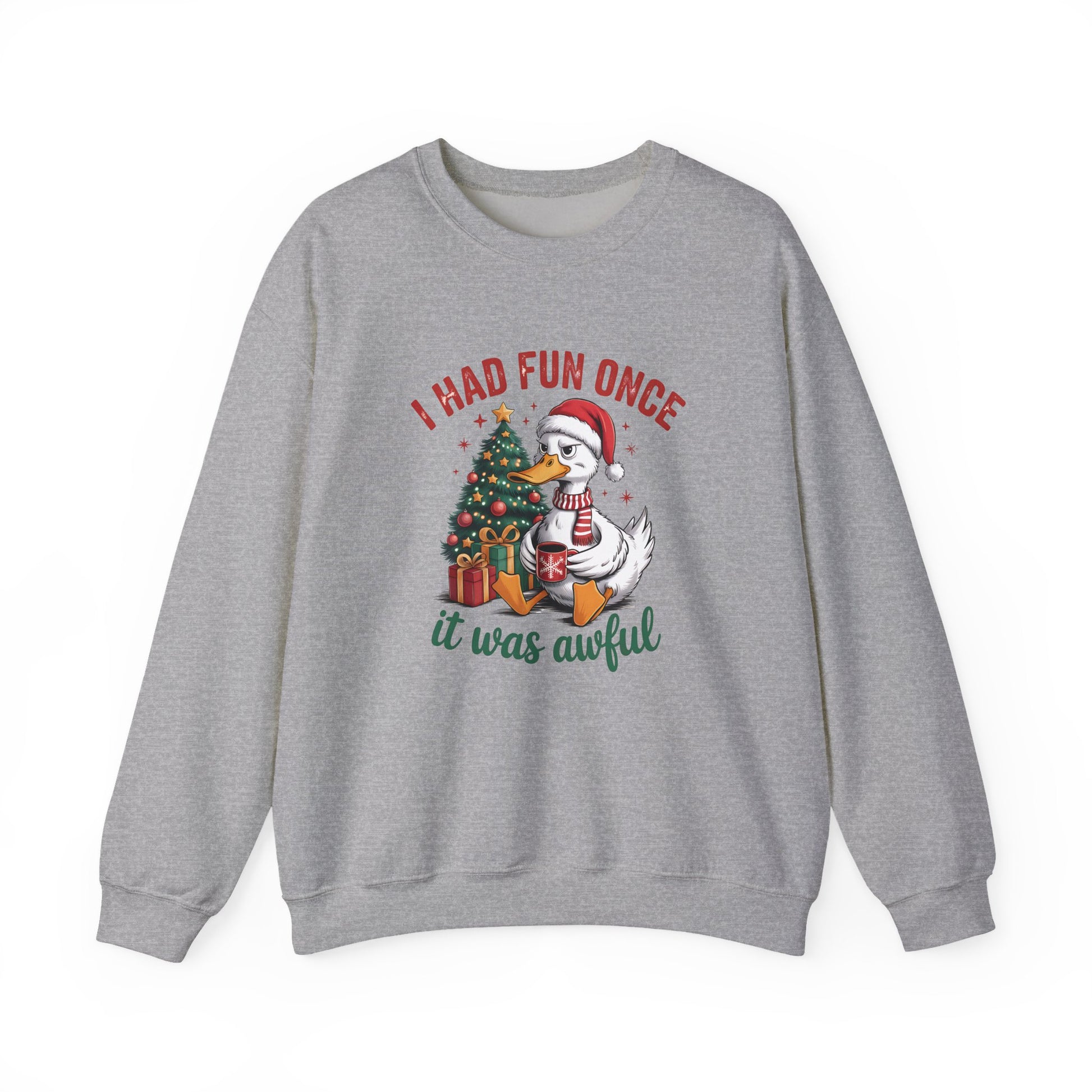 I Had Fun Once It Was Awful Christmas Crewneck Sweatshirt - Samberule
